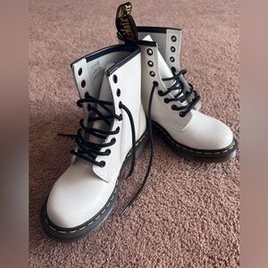 NWOT white women’s Dr. Martens 1460 Boots